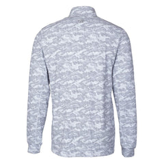 Atlanta Falcons Cutter & Buck Big & Tall Traverse Eco Camo Tri-Blend DryTec Quarter-Zip Jacket Charcoal
