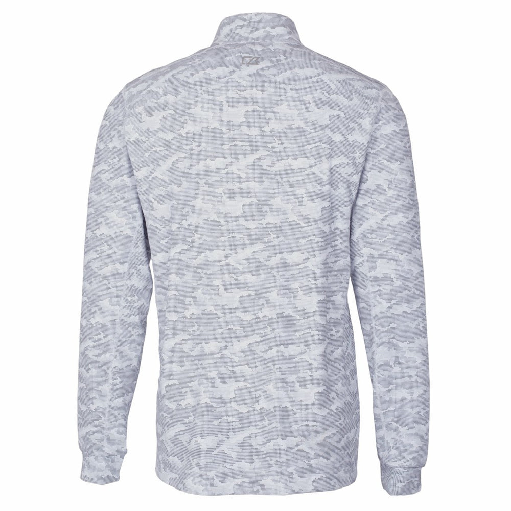 Pittsburgh Steelers Cutter & Buck Big & Tall Traverse Eco Camo Tri-Blend DryTec Quarter-Zip Jacket Charcoal