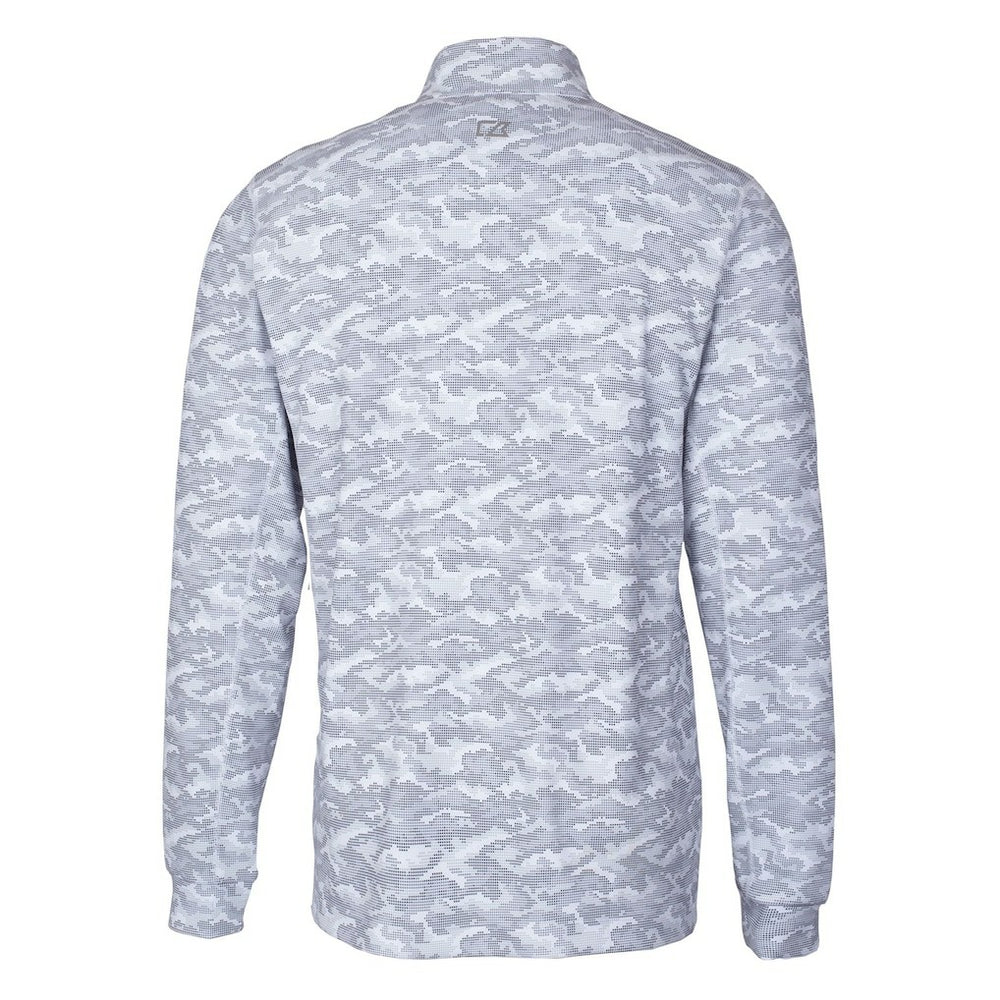 San Francisco 49ers Cutter & Buck Big & Tall Traverse Eco Camo Tri-Blend DryTec Quarter-Zip Jacket Charcoal
