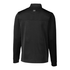 Detroit Lions Cutter & Buck Traverse Eco Stripe Tri-Blend DryTec Quarter-Zip Jacket Black