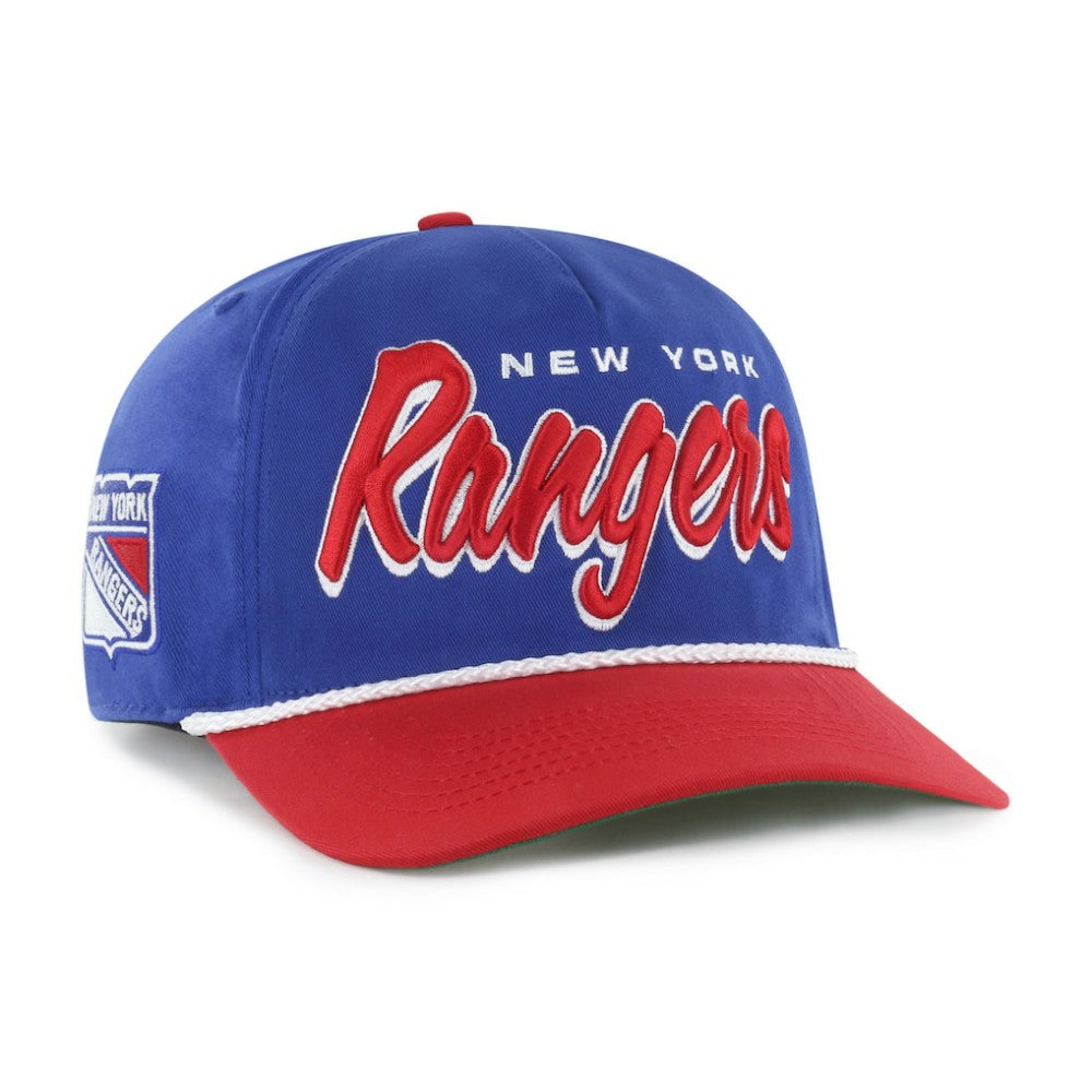 NHL New York Rangers '47 Dropshadow Rope Hitch Adjustable Hat - Blue/Red