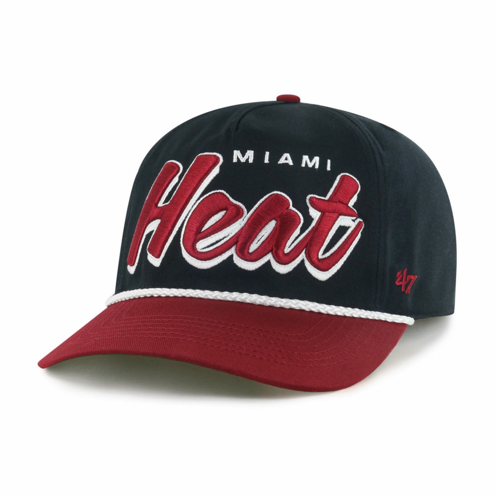 Miami Heat '47 Dropshadow Rope Hitch Adjustable Hat Black/Red