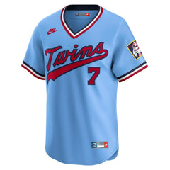 Joe Mauer Minnesota Twins Nike Throwback Cooperstown Collection Limited Jersey - Light Blue Jerseys