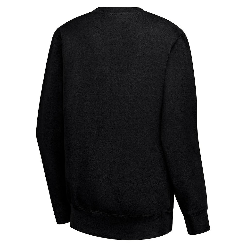 Golden State Warriors G-III 4Her by Carl Banks Women's Leopard Heart Fleece Pullover Sweatshirt Black