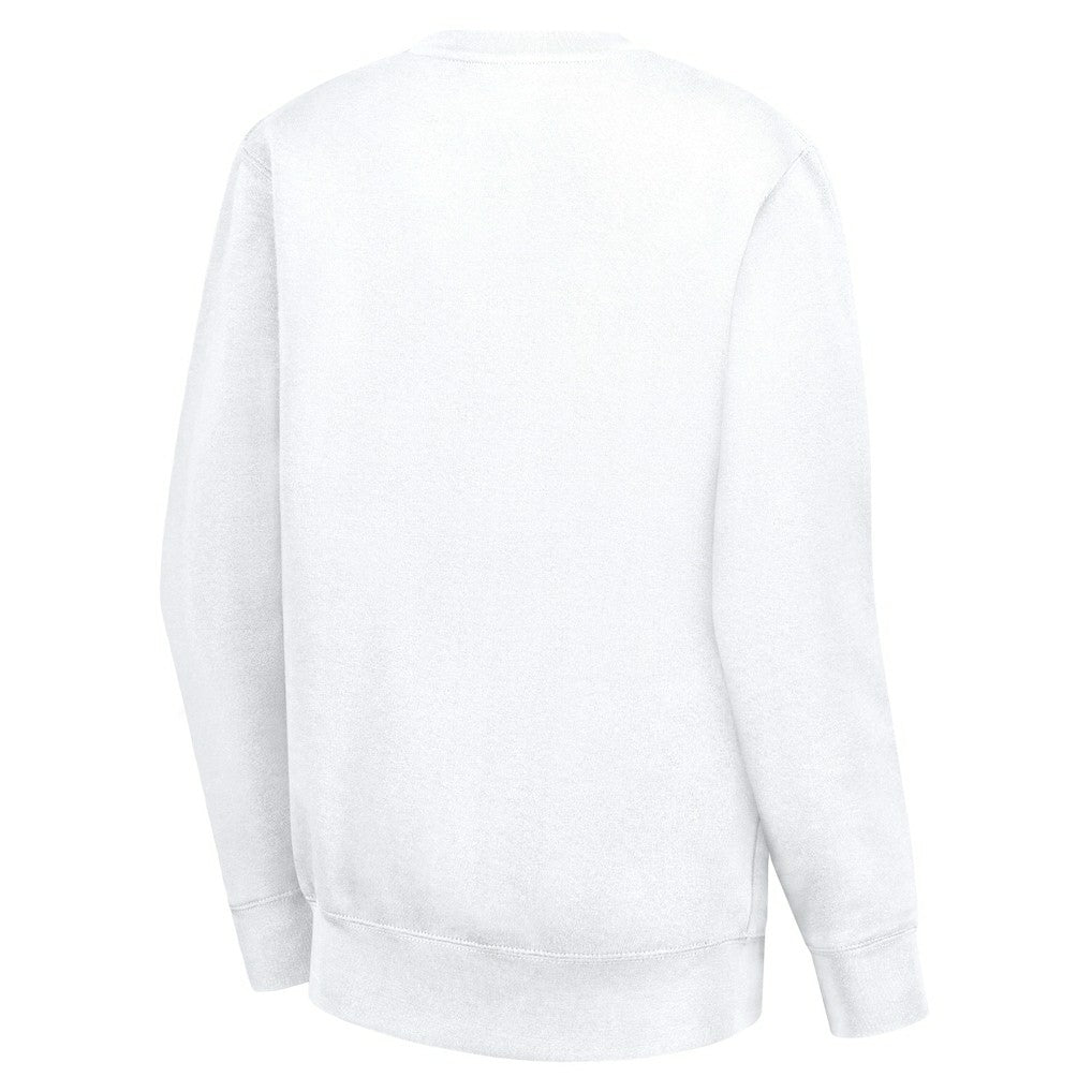 LA Clippers G-III 4Her by Carl Banks Women's Leopard Heart Fleece Pullover Sweatshirt White