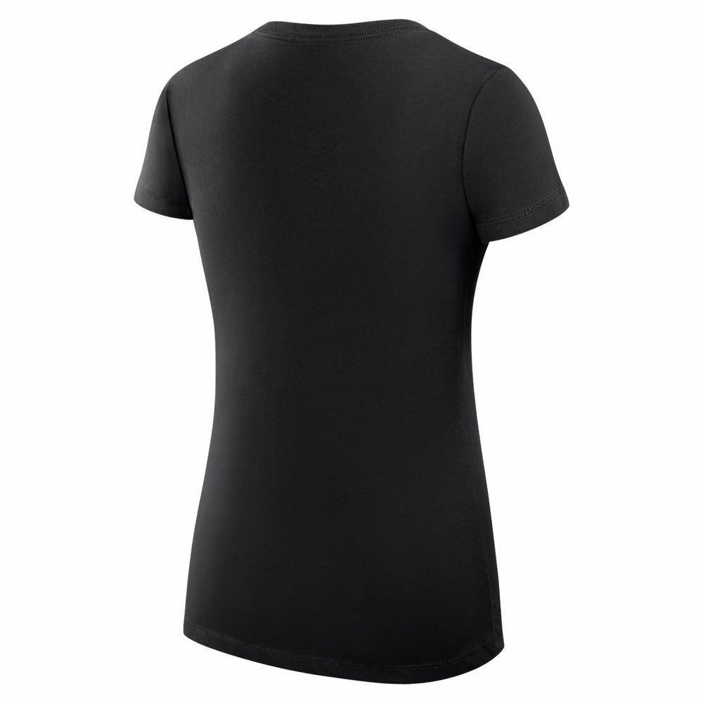 Phoenix Suns G-III 4Her by Carl Banks Women's Super-Slim Fit Lightweight Leopard Heart V-Neck T-Shirt Black