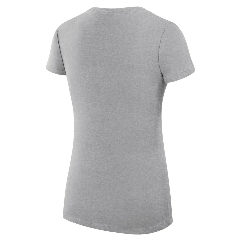 Indiana Pacers G-III 4Her by Carl Banks Women's Super-Slim Fit Lightweight Leopard Heart V-Neck T-Shirt Heather Gray