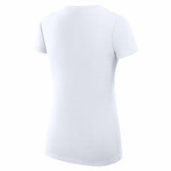 New York Knicks G-III 4Her by Carl Banks Women's Super-Slim Fit Lightweight Leopard Heart V-Neck T-Shirt White