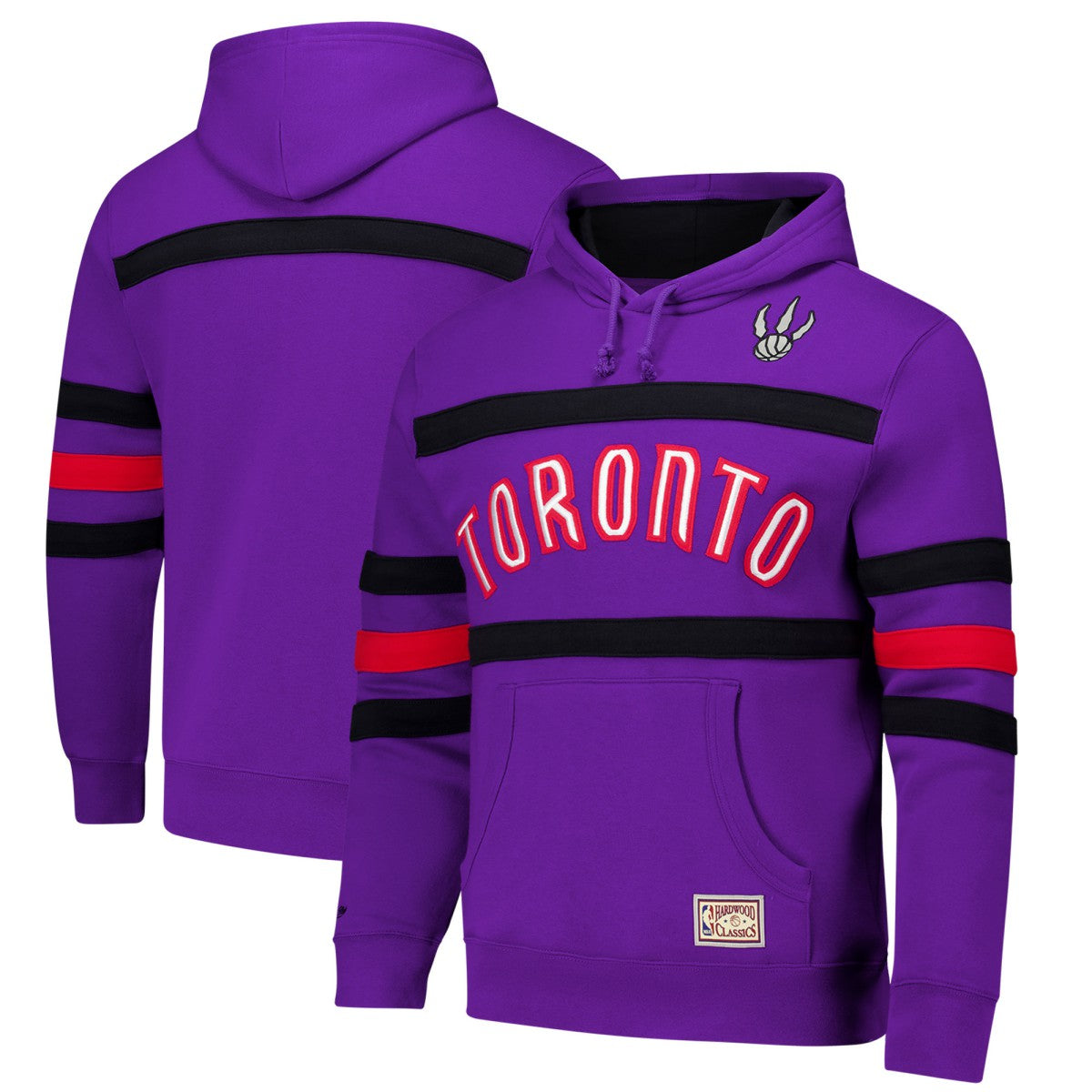 Toronto Raptors Hardwood Classics Nights Head Coach Pullover Hoodie Purple