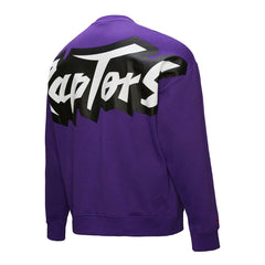 Toronto Raptors Hardwood Classics There & Back 2.0 Vintage Pullover Sweatshirt Purple