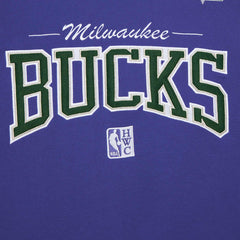 Milwaukee Bucks Hardwood Classics There & Back 2.0 Vintage Pullover Sweatshirt Purple