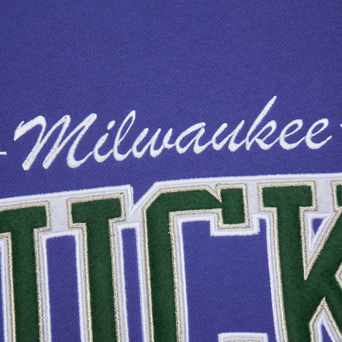 Milwaukee Bucks Hardwood Classics There & Back 2.0 Vintage Pullover Sweatshirt Purple