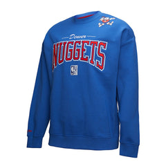 Denver Nuggets Hardwood Classics There & Back 2.0 Vintage Pullover Sweatshirt Royal