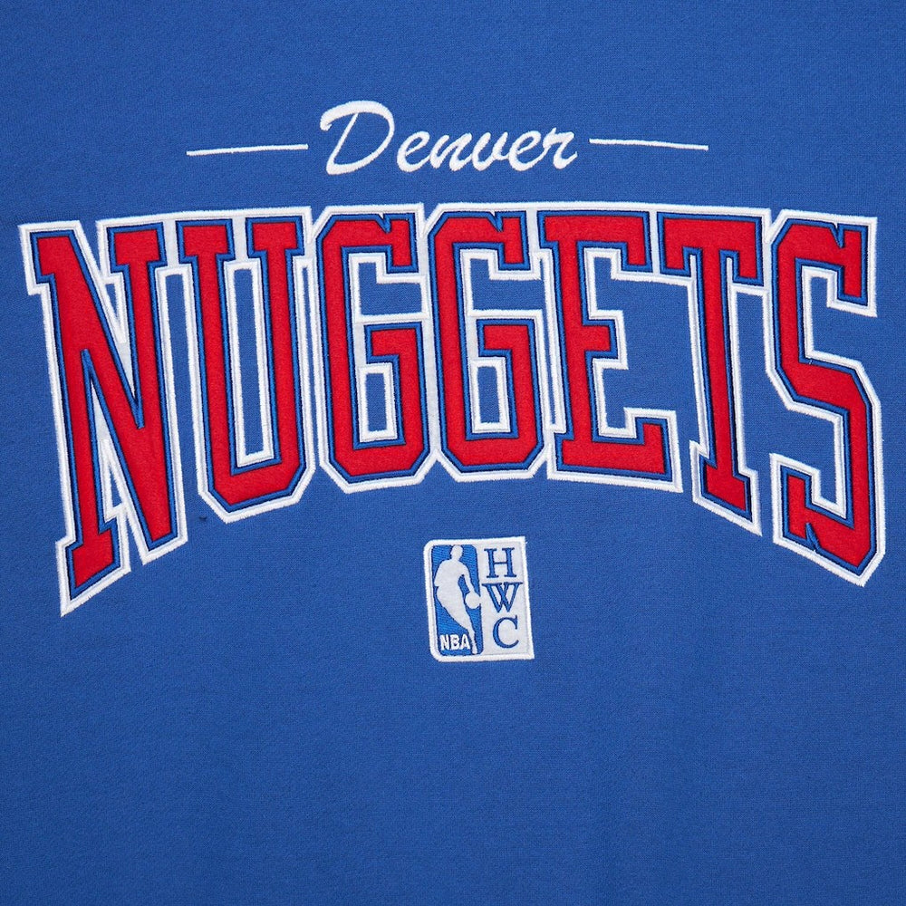 Denver Nuggets Hardwood Classics There & Back 2.0 Vintage Pullover Sweatshirt Royal