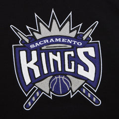 Sacramento Kings Chainstitch Applique Vintage Heavyweight Pullover Hoodie Black