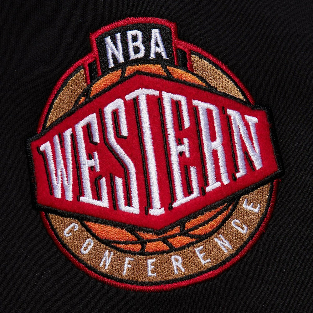 Sacramento Kings Chainstitch Applique Vintage Heavyweight Pullover Hoodie Black