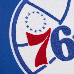 Philadelphia 76ers Chainstitch Applique Vintage Heavyweight Pullover Hoodie Royal