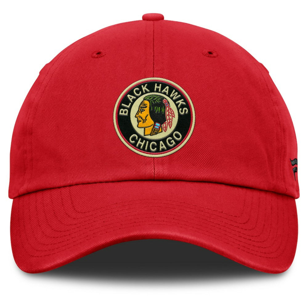 NHL Chicago Blackhawks Fanatics Decades Collection Adjustable Hat - Red
