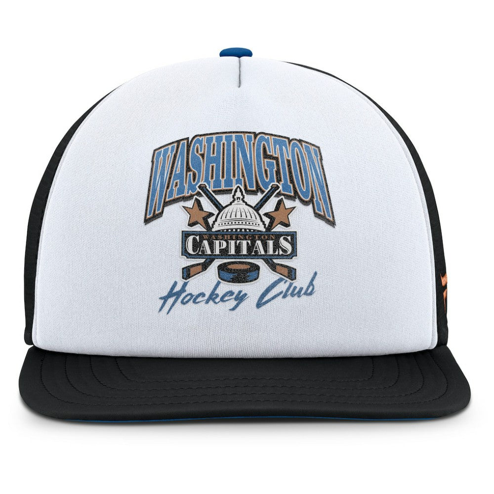 NHL Washington Capitals Fanatics Decades Collection Foam Front Snapback Hat - White/Black