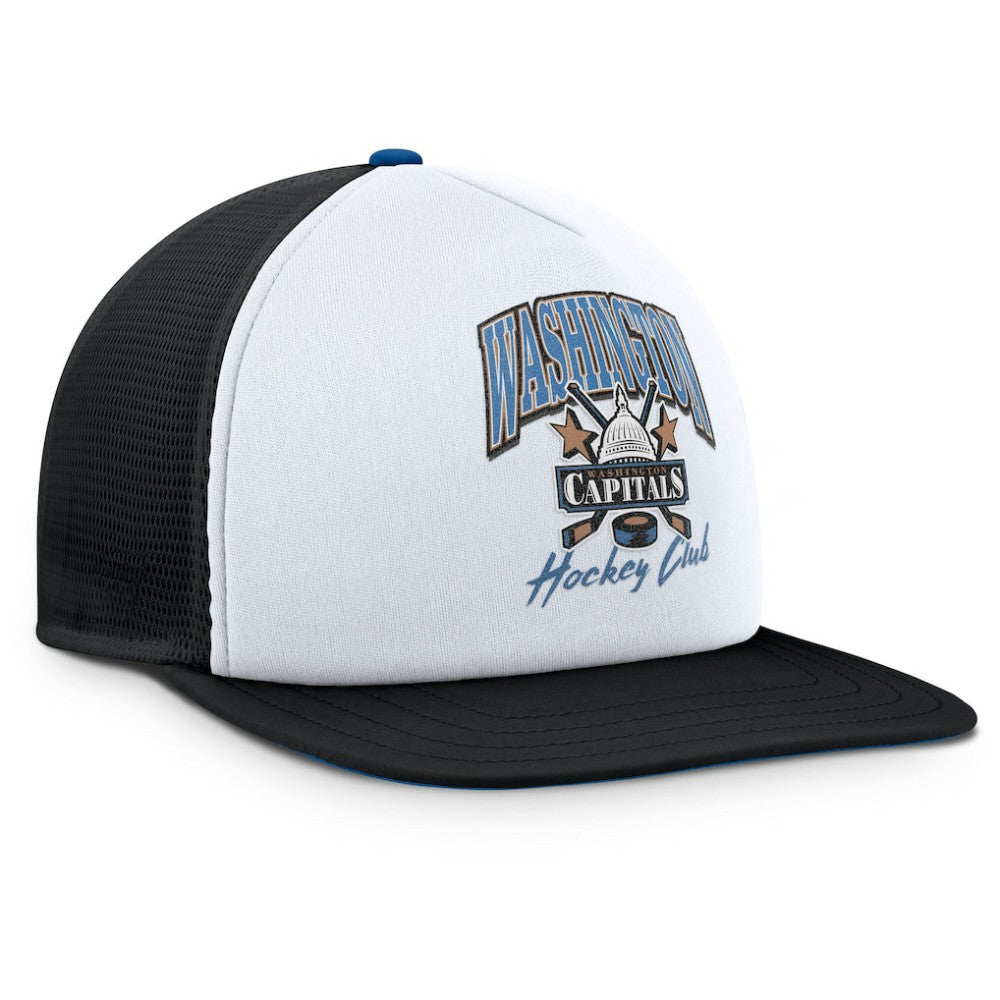 NHL Washington Capitals Fanatics Decades Collection Foam Front Snapback Hat - White/Black