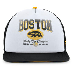 NHL Boston Bruins Fanatics Decades Collection Foam Front Snapback Hat - White/Black