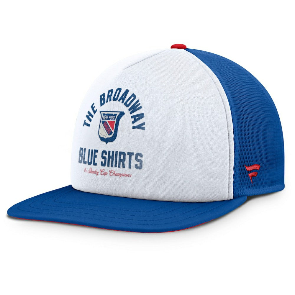 NHL New York Rangers Fanatics Decades Collection Foam Front Snapback Hat - White/Royal