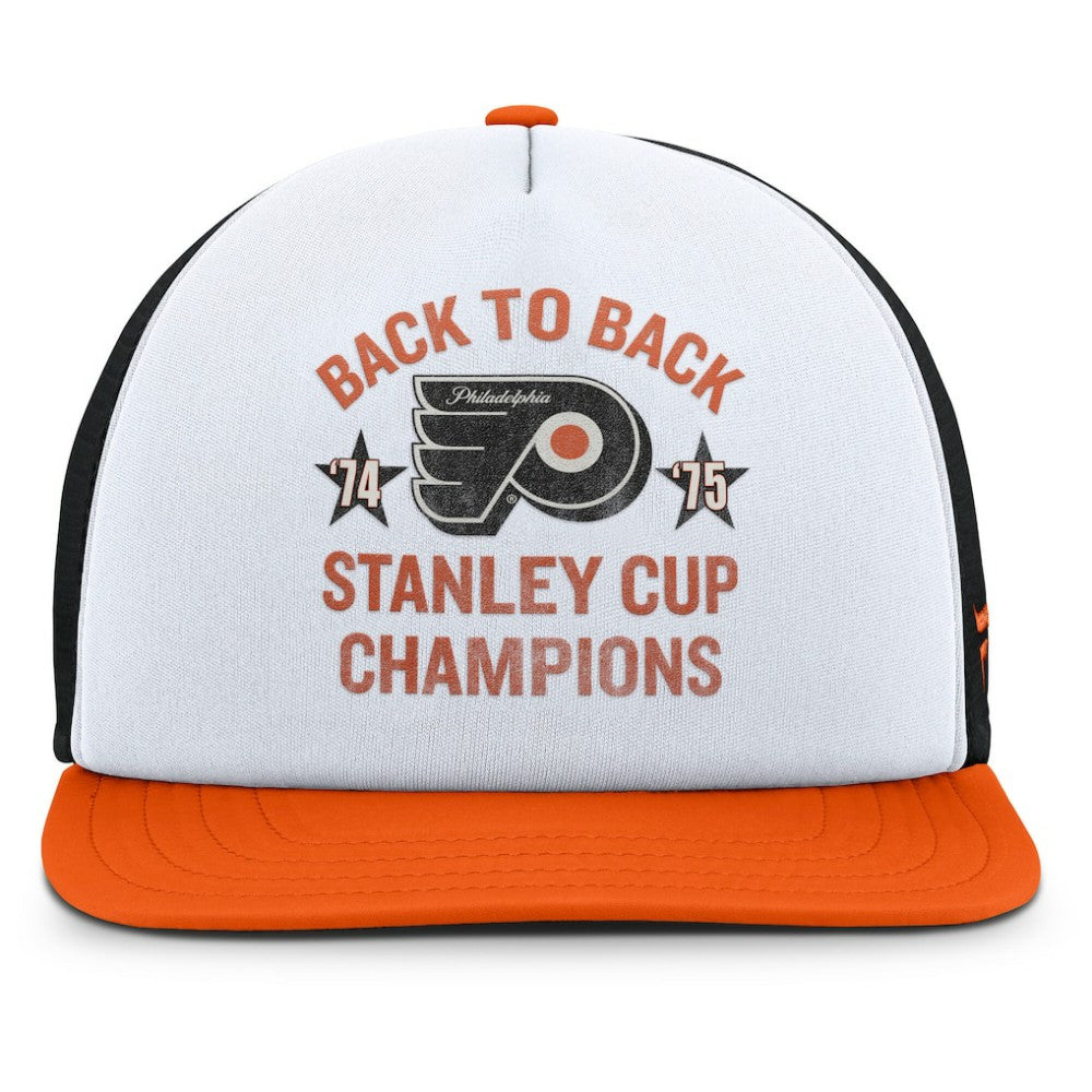 NHL Philadelphia Flyers Fanatics Decades Collection Foam Front Snapback Hat - White/Orange