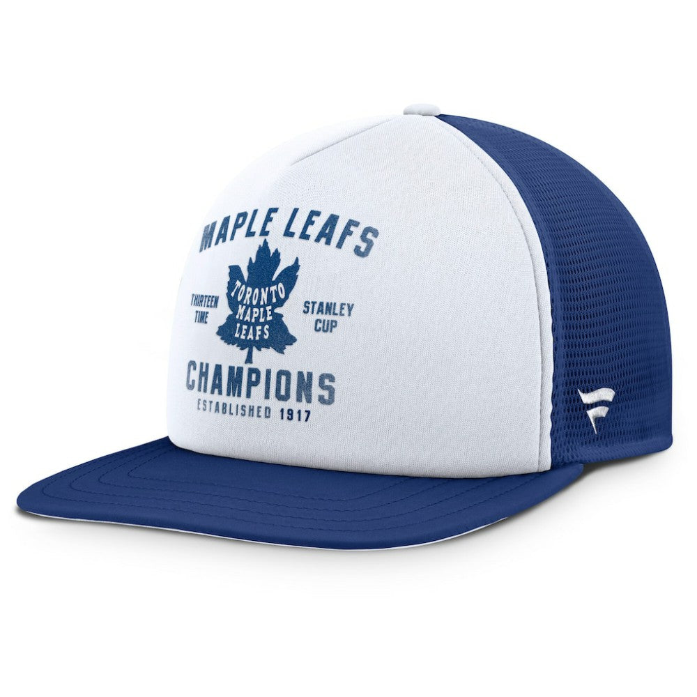 NHL Toronto Maple Leafs Fanatics Decades Collection Foam Front Snapback Hat - White/Blue