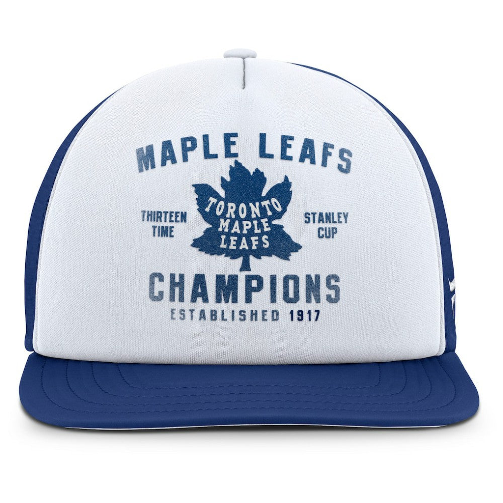 NHL Toronto Maple Leafs Fanatics Decades Collection Foam Front Snapback Hat - White/Blue