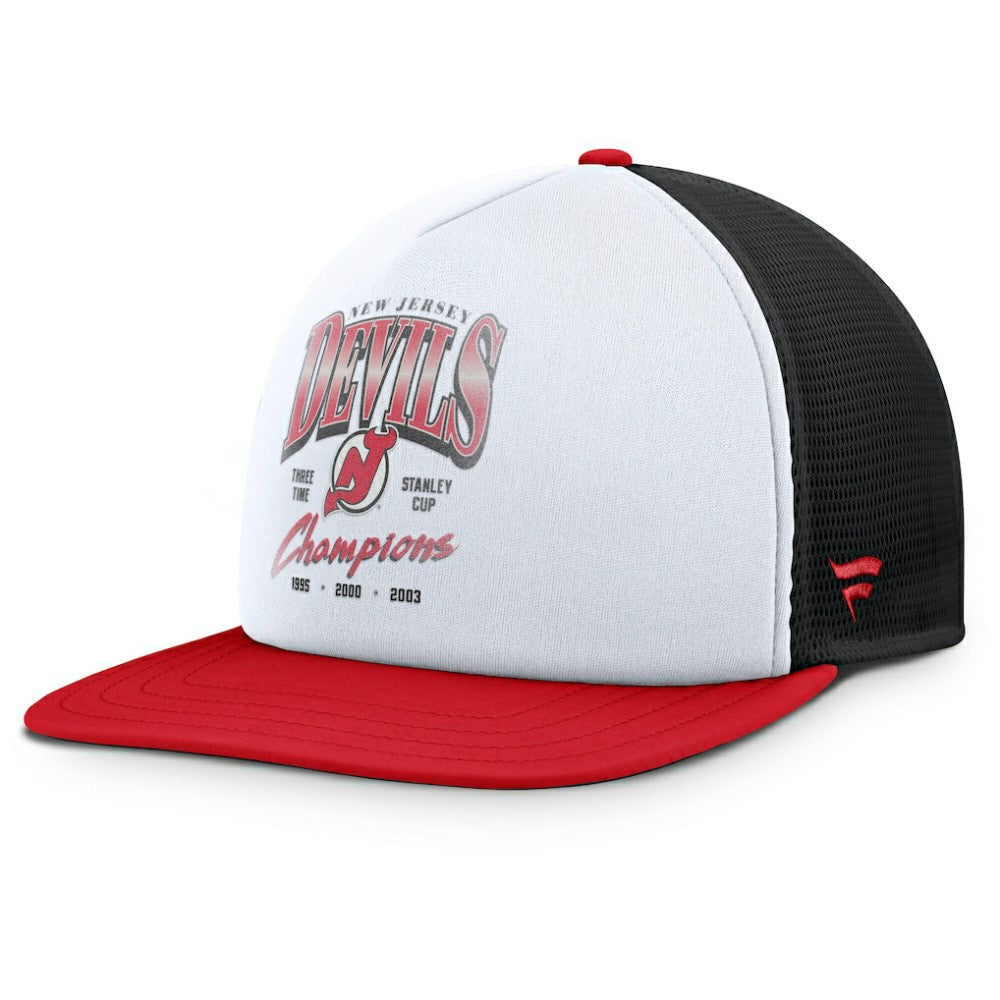 NHL New Jersey Devils Fanatics Decades Collection Foam Front Snapback Hat - White/Red