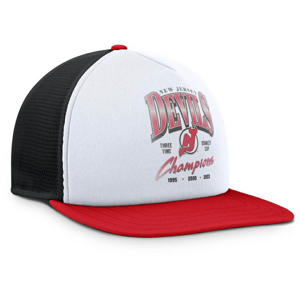 NHL New Jersey Devils Fanatics Decades Collection Foam Front Snapback Hat - White/Red