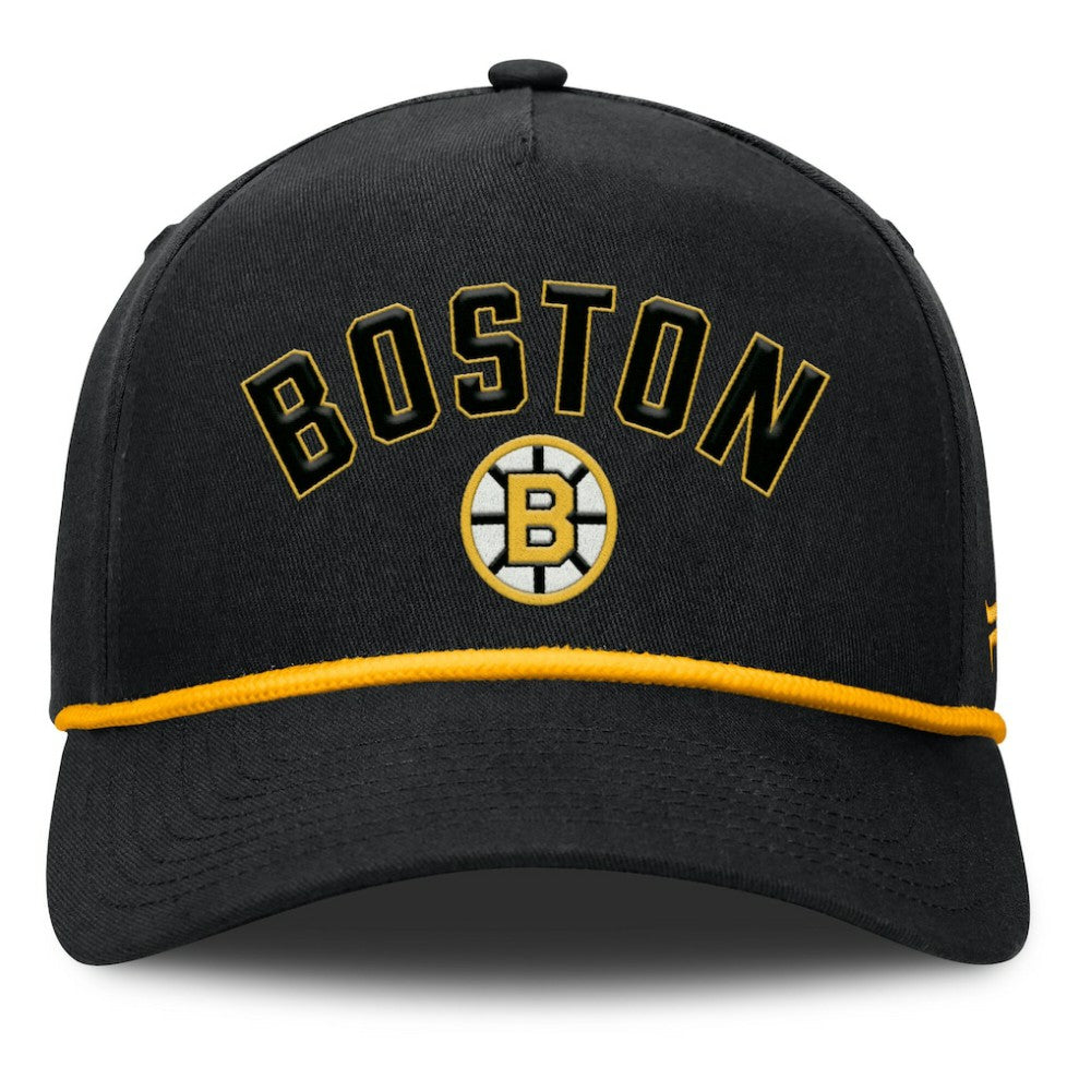 NHL Boston Bruins Fanatics Decades Collection A-Frame Rope Adjustable Hat - Black