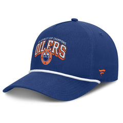 NHL Edmonton Oilers Fanatics Decades Collection A-Frame Rope Adjustable Hat - Royal