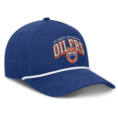 NHL Edmonton Oilers Fanatics Decades Collection A-Frame Rope Adjustable Hat - Royal