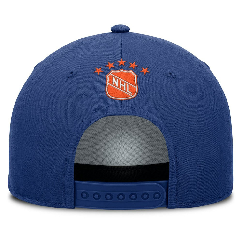NHL Edmonton Oilers Fanatics Decades Collection A-Frame Rope Adjustable Hat - Royal