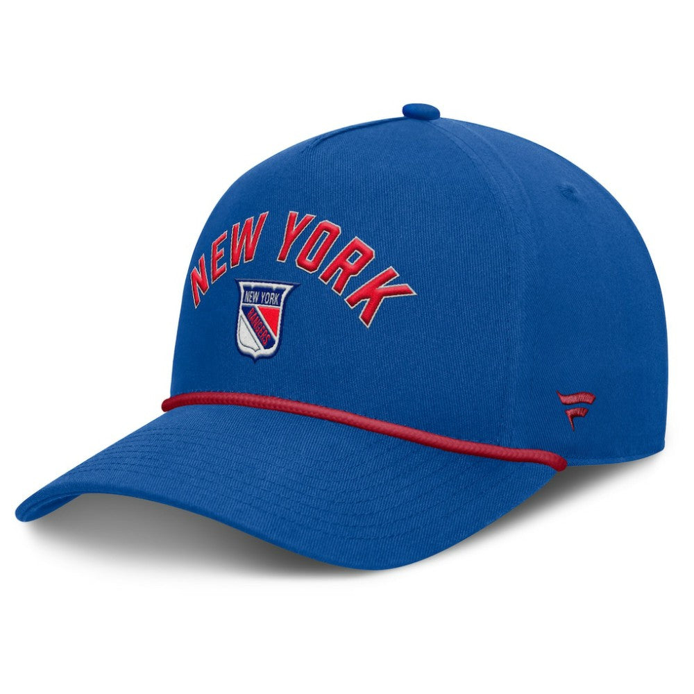 NHL New York Rangers Fanatics Decades Collection A-Frame Rope Adjustable Hat - Royal