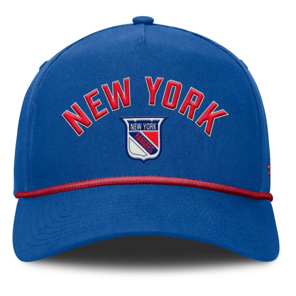 NHL New York Rangers Fanatics Decades Collection A-Frame Rope Adjustable Hat - Royal