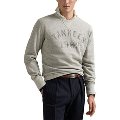 New York Yankees Polo Ralph Lauren Pullover Sweatshirt - Heather Gray Pullover