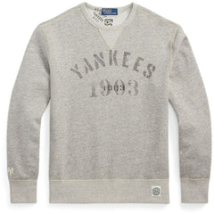 New York Yankees Polo Ralph Lauren Pullover Sweatshirt - Heather Gray Pullover