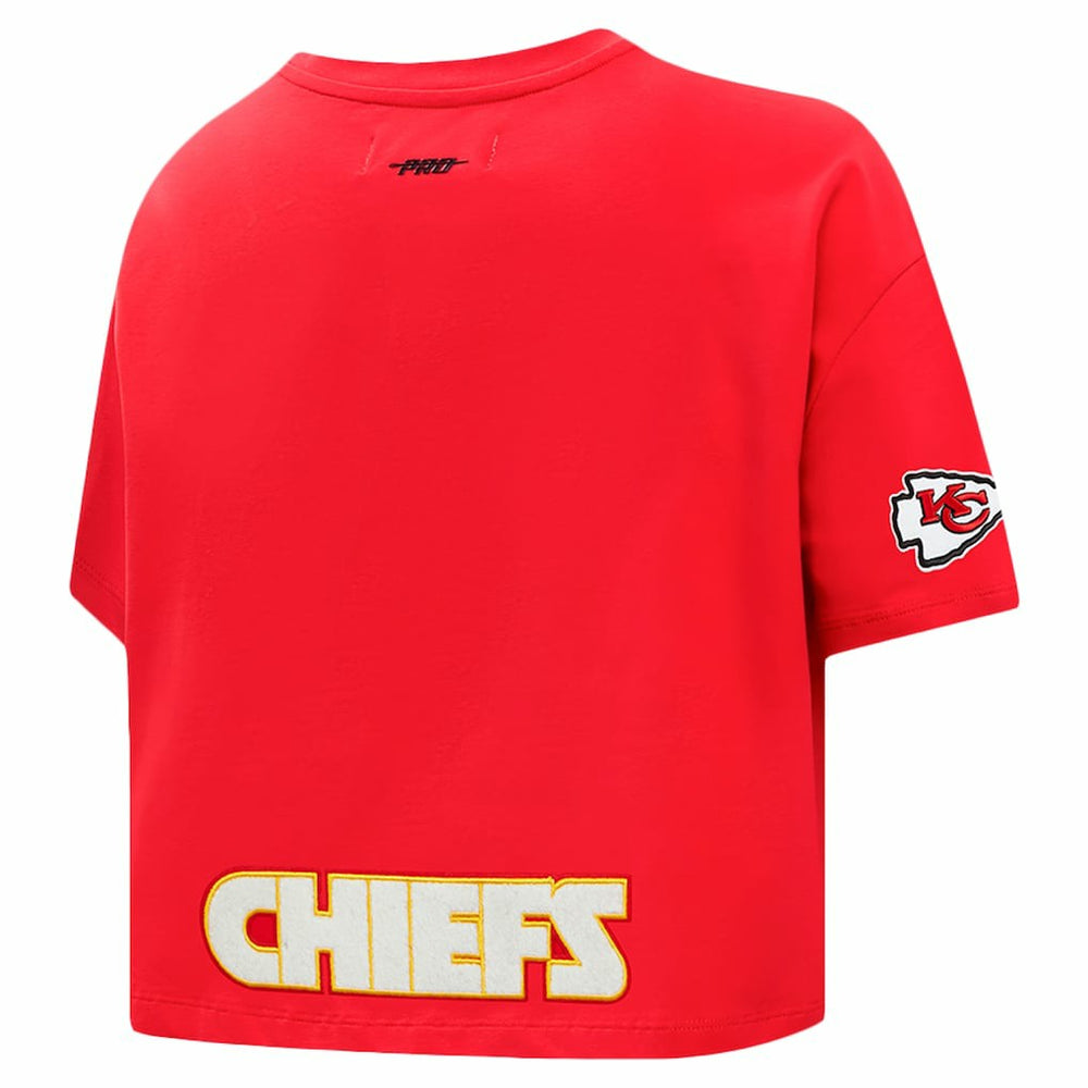 Travis Kelce Kansas City Chiefs Pro Standard Women's Player Name & Number Cropped Boxy T-Shirt Red