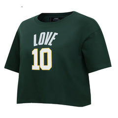 Jordan Love Green Bay Packers Pro Standard Women's Player Name & Number Cropped Boxy T-Shirt Green