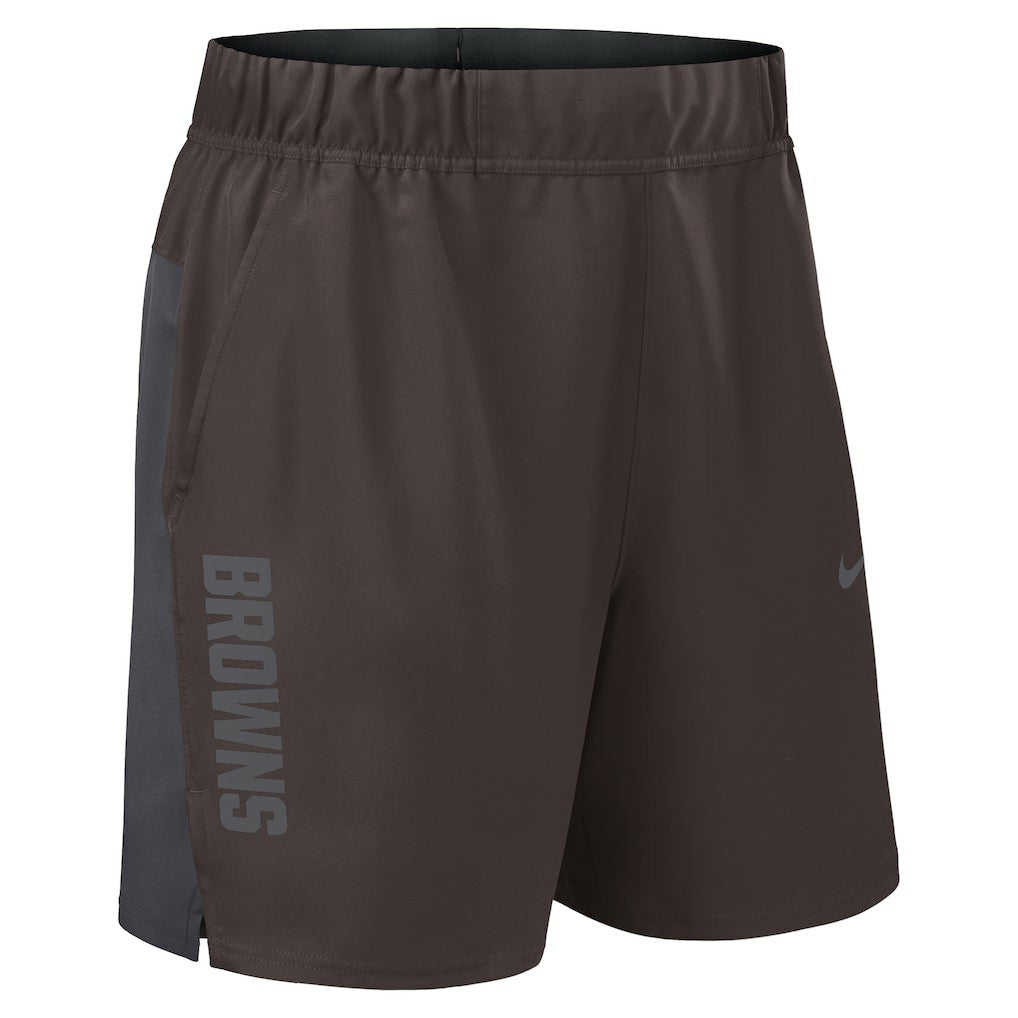 Cleveland Browns Woven Victory Dri-FIT Shorts Brown