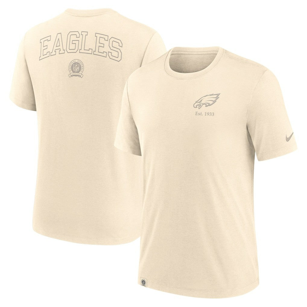 Philadelphia Eagles Glory Tri-Blend T-Shirt Cream