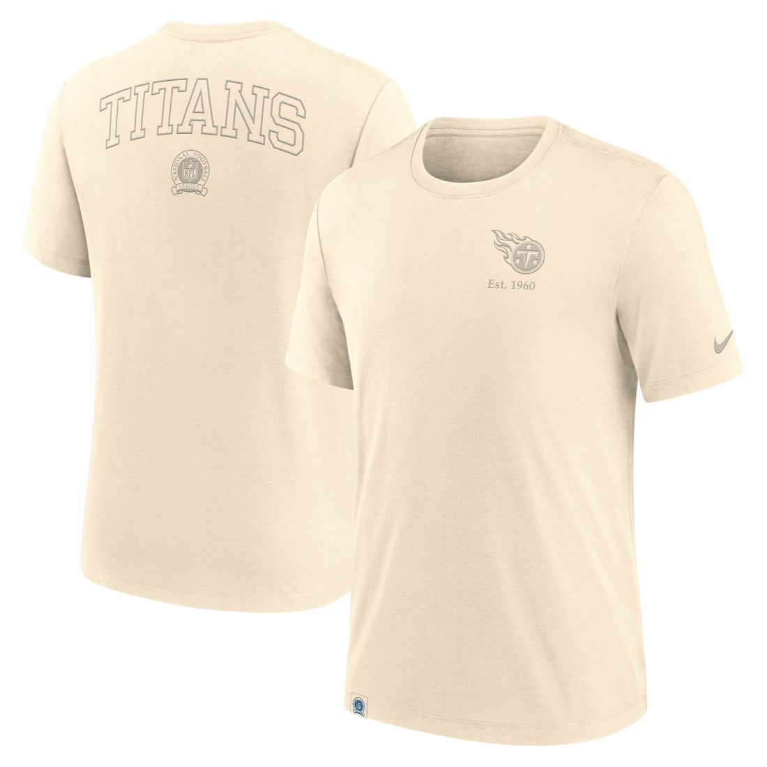 Tennessee Titans Glory Tri-Blend T-Shirt Cream