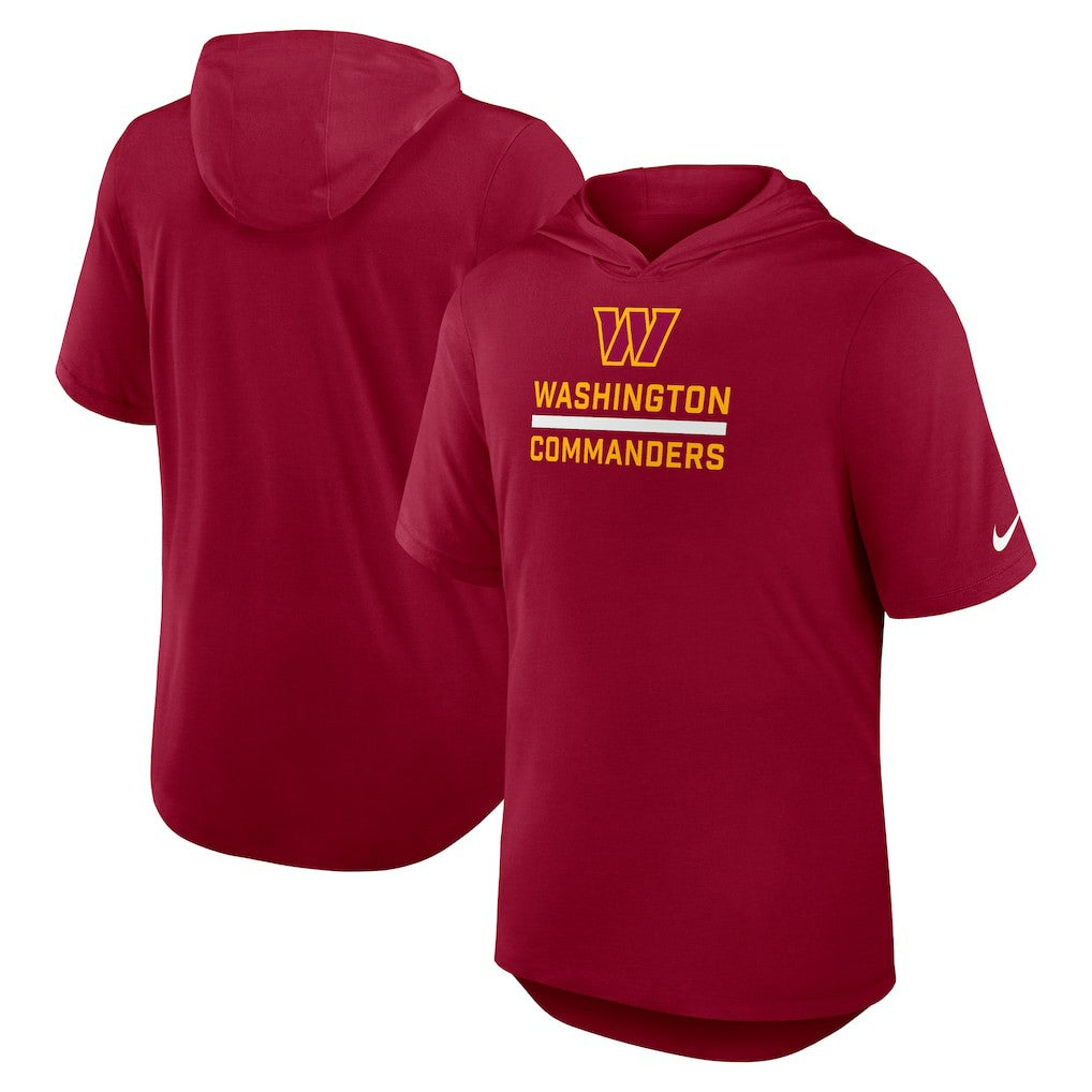 Washington Commanders Lockup Tri-Blend Hoodie T-Shirt Burgundy