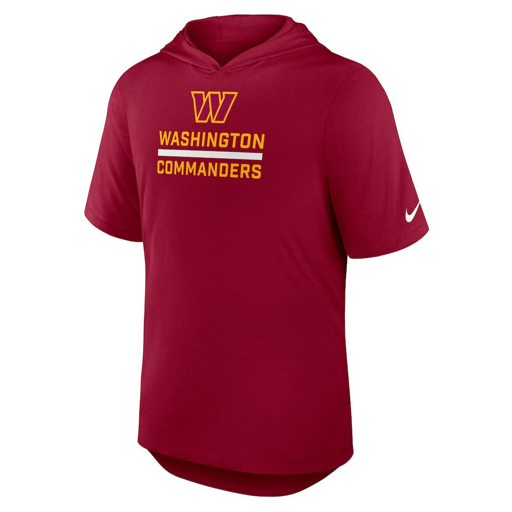 Washington Commanders Lockup Tri-Blend Hoodie T-Shirt Burgundy