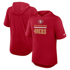 San Francisco 49ers Lockup Tri-Blend Hoodie T-Shirt Scarlet