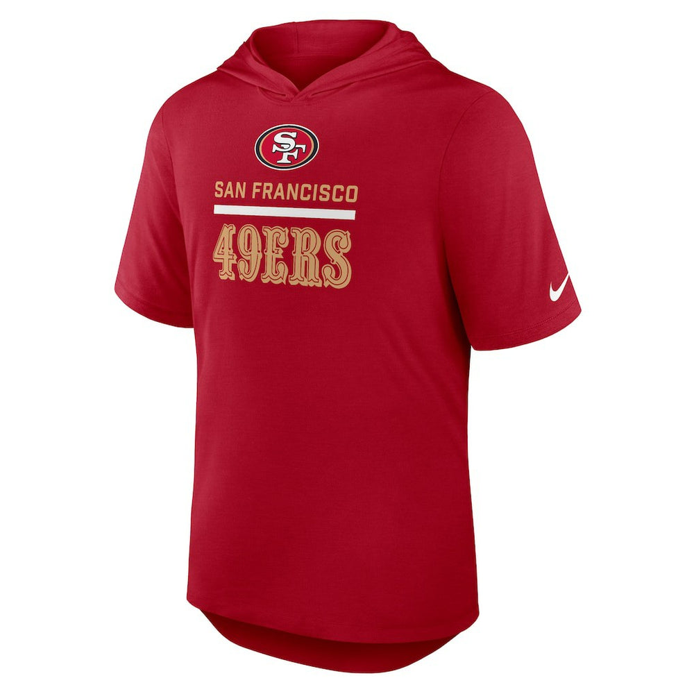 San Francisco 49ers Lockup Tri-Blend Hoodie T-Shirt Scarlet