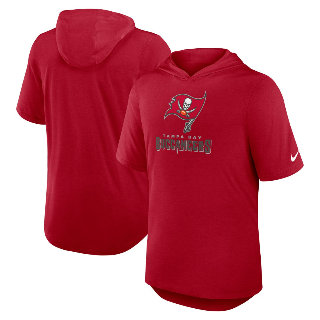 Tampa Bay Buccaneers Lockup Tri-Blend Hoodie T-Shirt Red