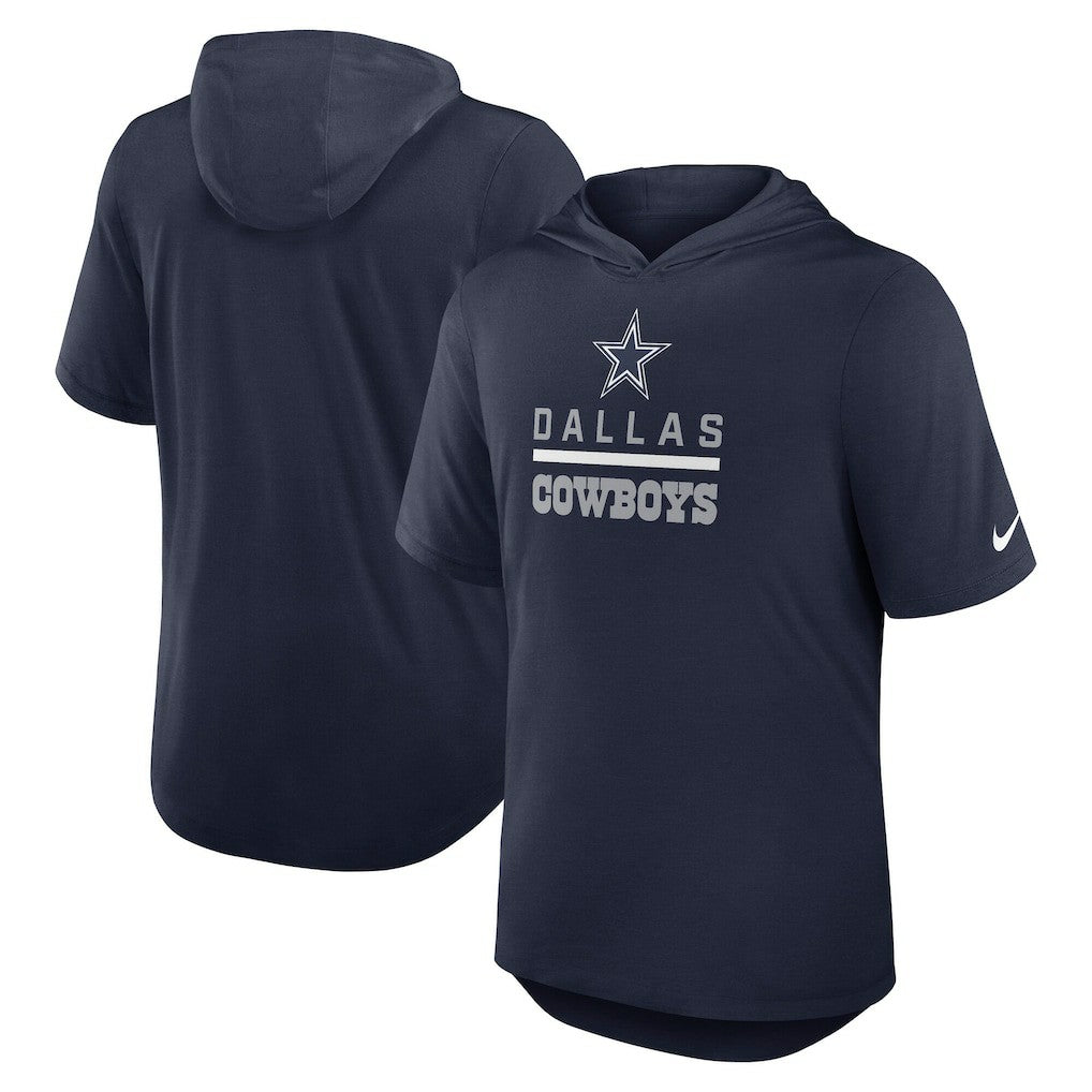 Dallas Cowboys Lockup Tri-Blend Hoodie T-Shirt Navy